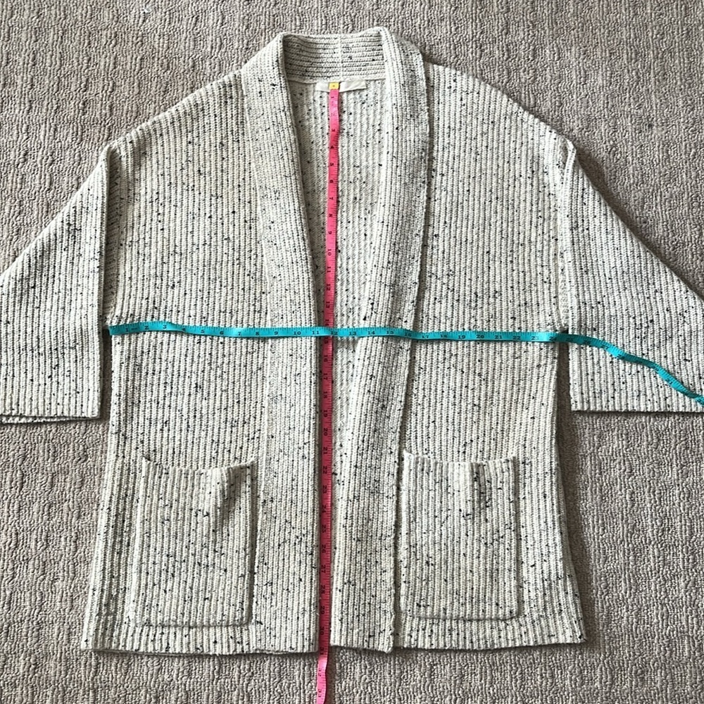 Creatures of Comfort Wool Chunky Knit Marled Duster Cardigan Sweater sz Medium - Picture 6 of 8